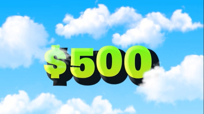 Text with sky background